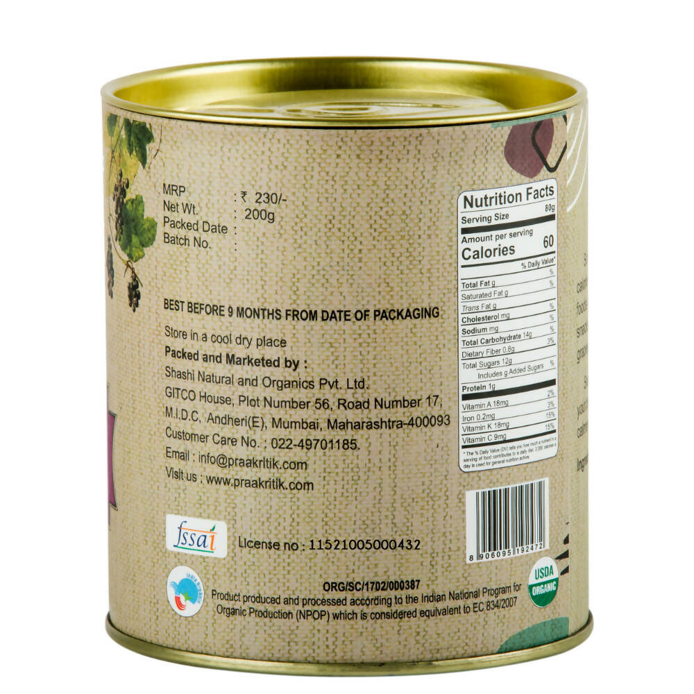 Praakritik Organic Black Raisins - Distacart