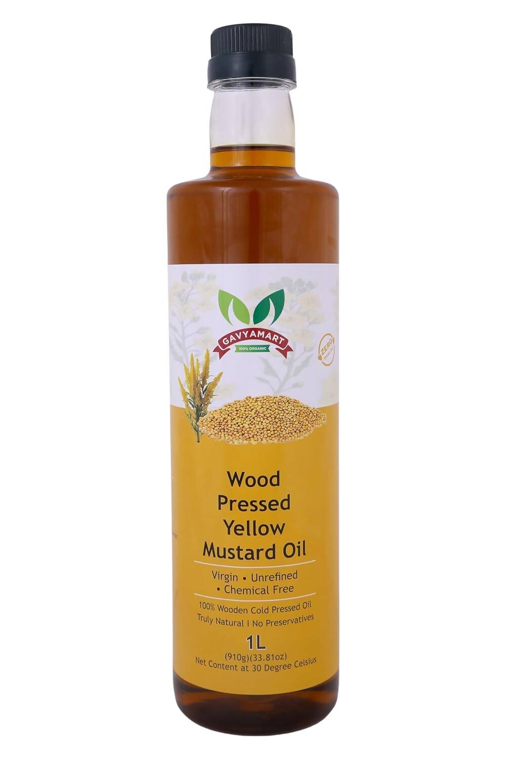 Gavyamart Wood Pressed Yellow Mustard Oil - Distacart
