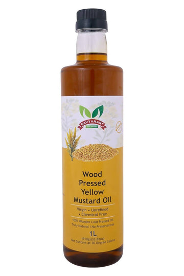 Gavyamart Wood Pressed Yellow Mustard Oil - Distacart
