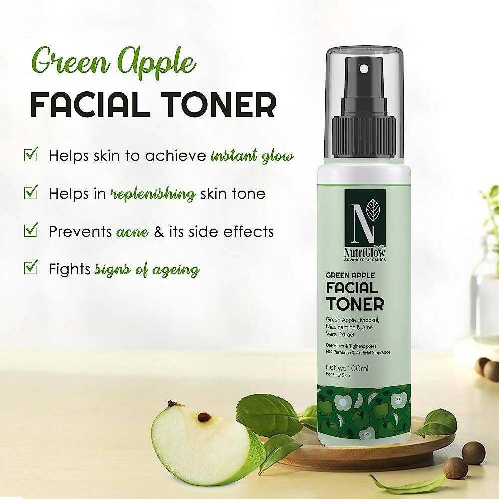 NutriGlow Advanced Organic Green Apple Facial Toner - Distacart