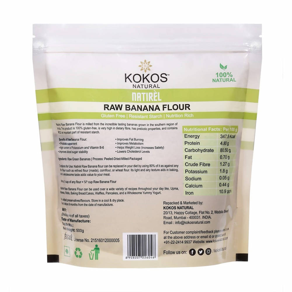 Kokos Natural Natirèl Raw Banana Flour - Distacart
