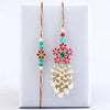 Soothing Floral Lumba Rakhi Set & Cashew Jar