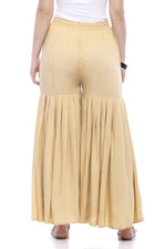 Thumbnail for Mominos Fashion Reyon Cotton Golden Palazzo For Girls - Distacart
