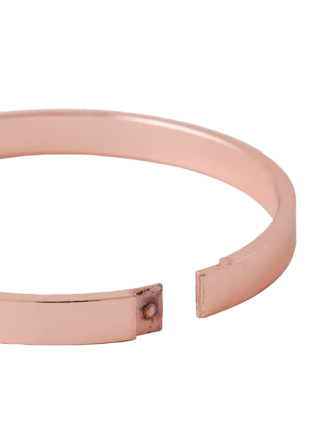 NVR Men's Rose Gold Metal Interlock Kada Bracelet - Distacart