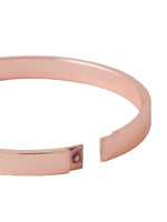 Thumbnail for NVR Men's Rose Gold Metal Interlock Kada Bracelet - Distacart