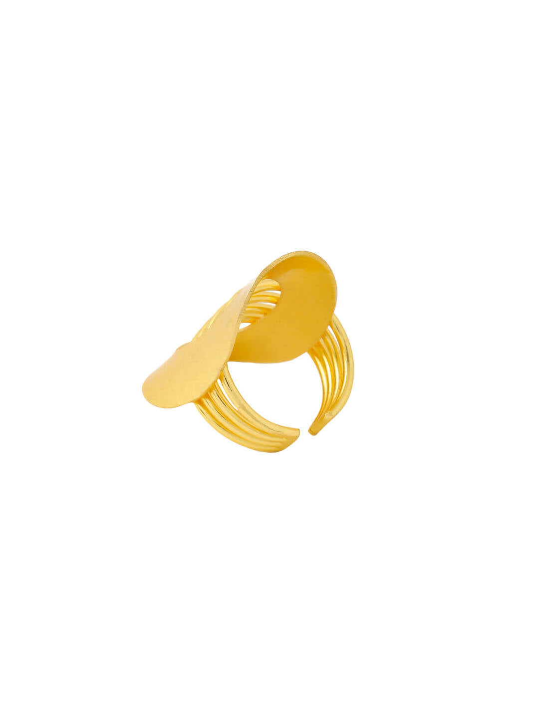 NVR Women's Western Gold Plated Adjustable Finger Ring - Distacart