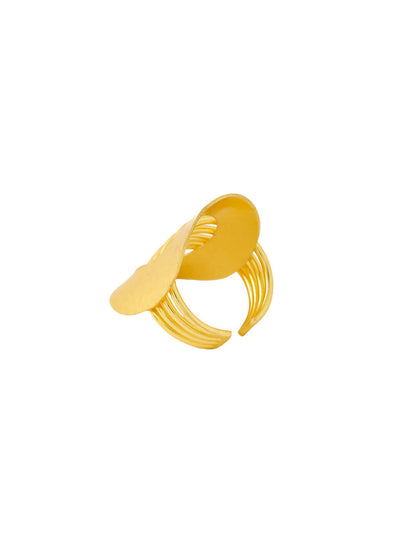 NVR Women's Western Gold Plated Adjustable Finger Ring - Distacart