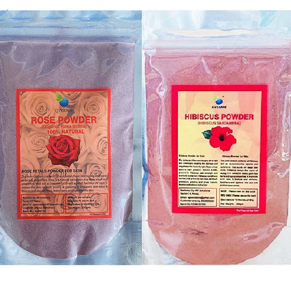 Qykkare Rose Powder And Hibiscus Powder - Distacart