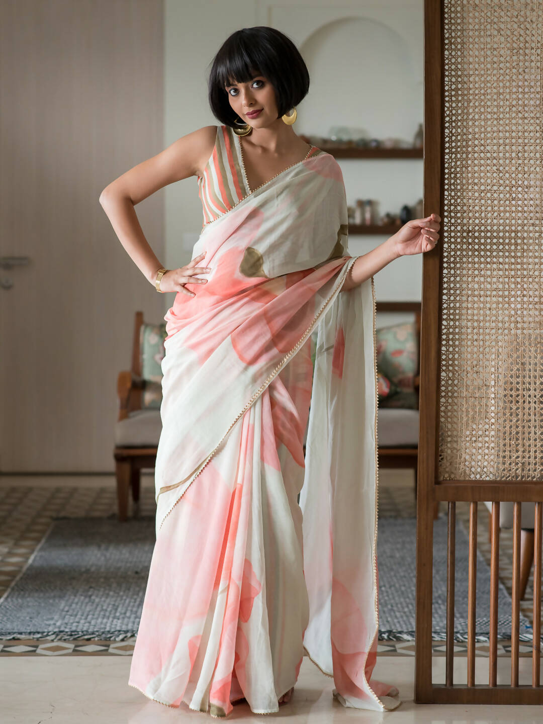 Suta Green Floral Pure Cotton Saree - Distacart