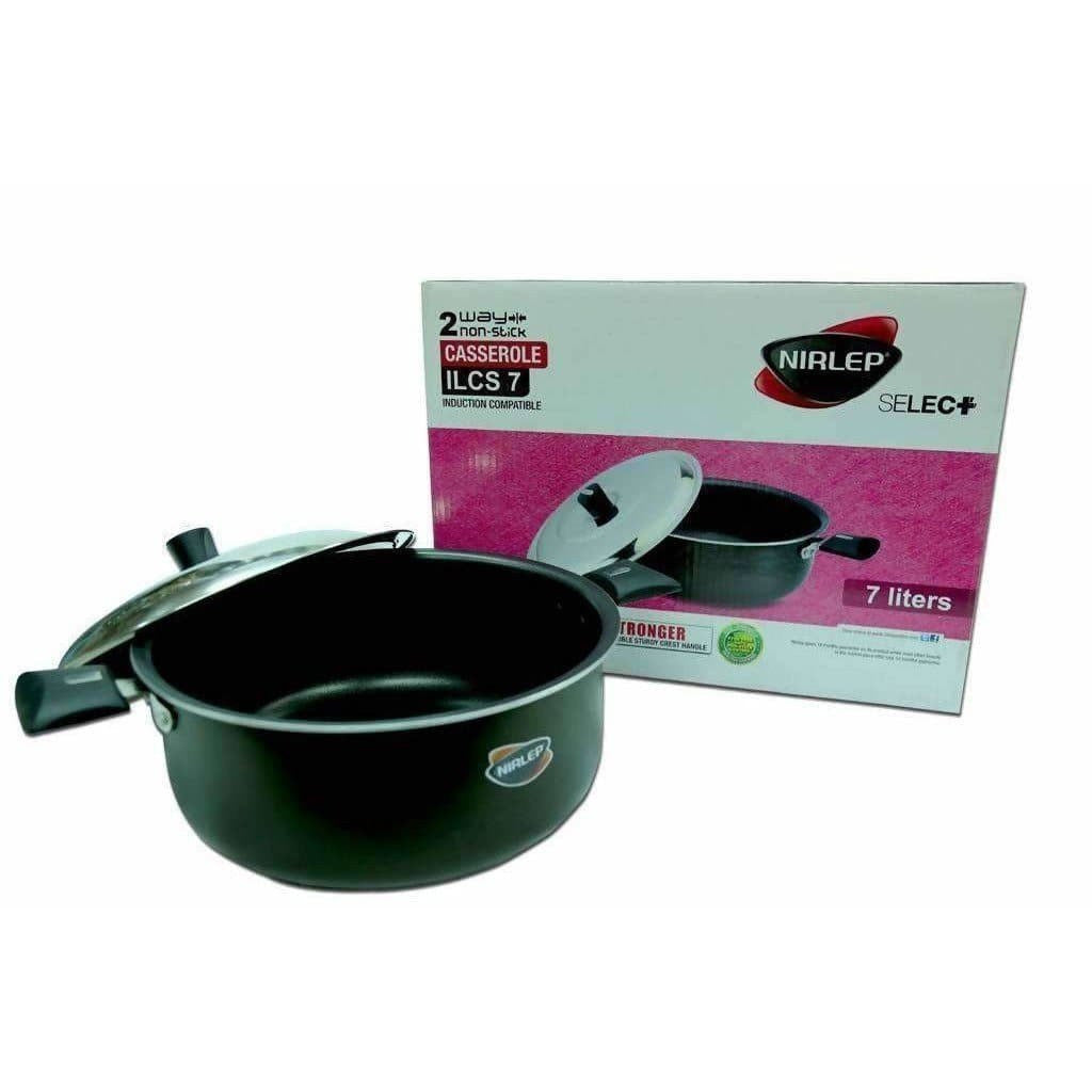 Nirali 2 Way Non-Stick Casserole Induction Compatible - Distacart