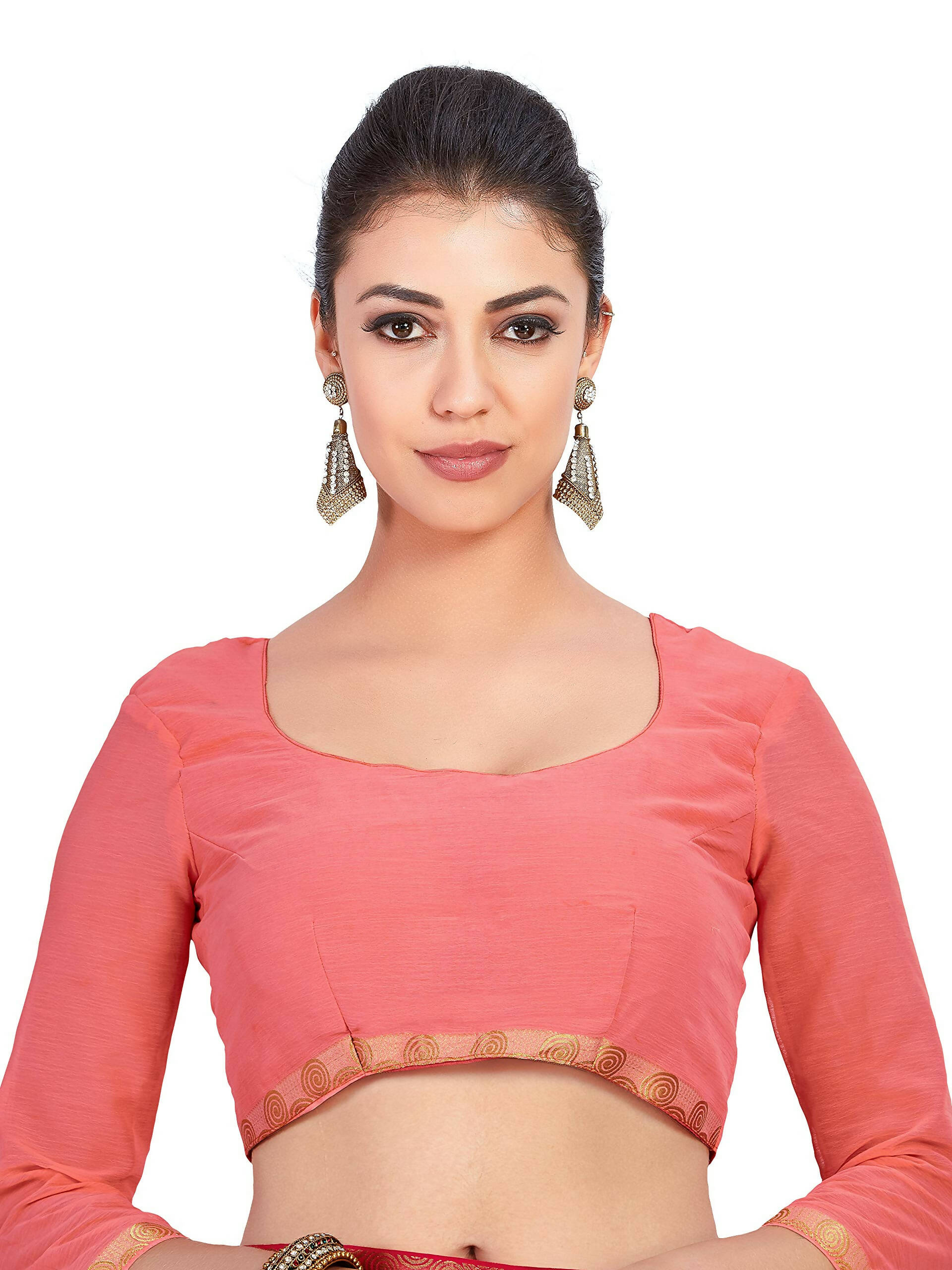Mimosa Women's Pink Banarasi Chiffon Silk Saree - Distacart