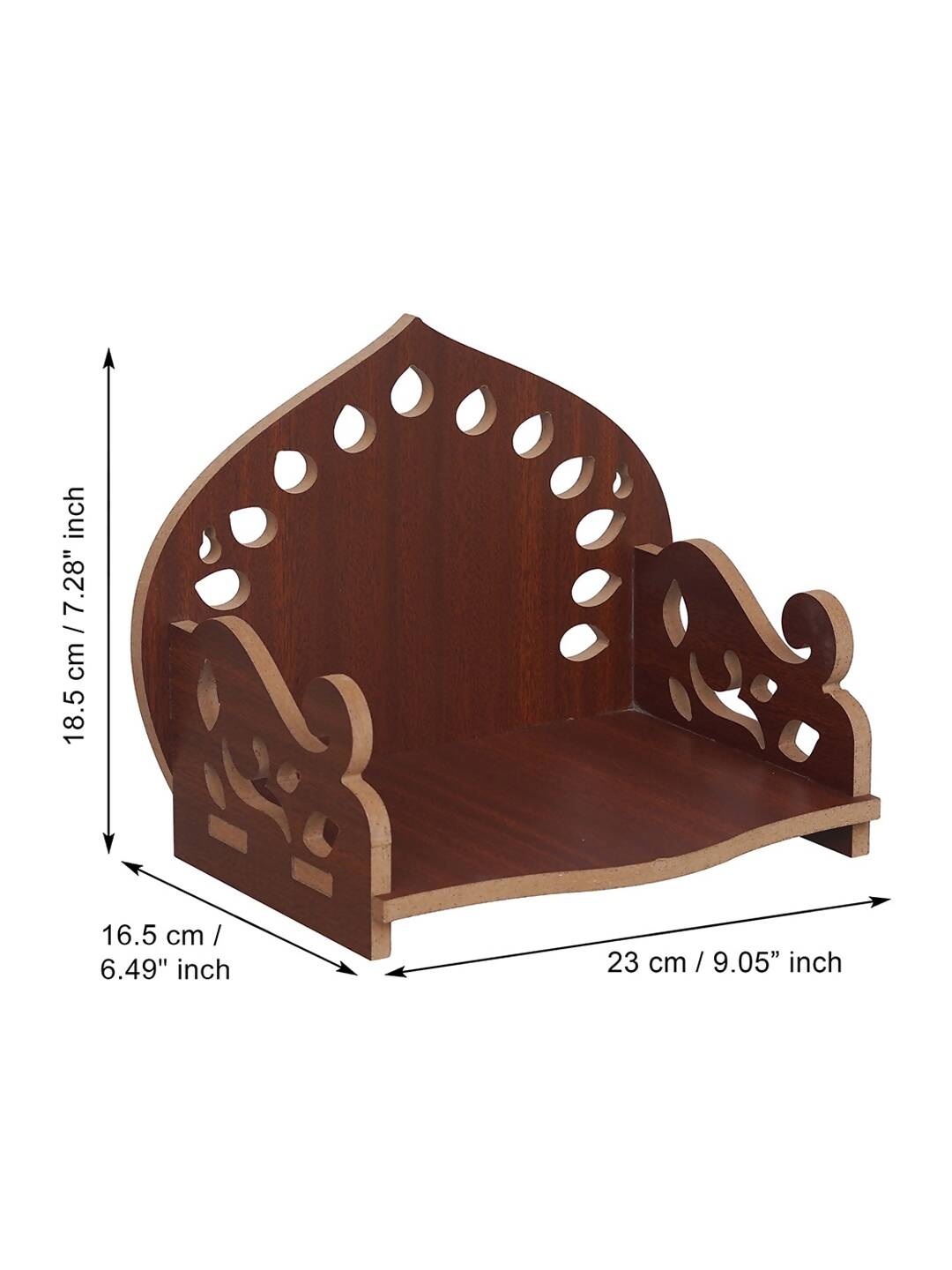 eCraftIndia Brown Decorative Wooden Pooja Temple - Distacart