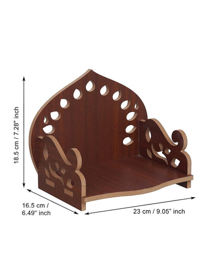 eCraftIndia Brown Decorative Wooden Pooja Temple - Distacart