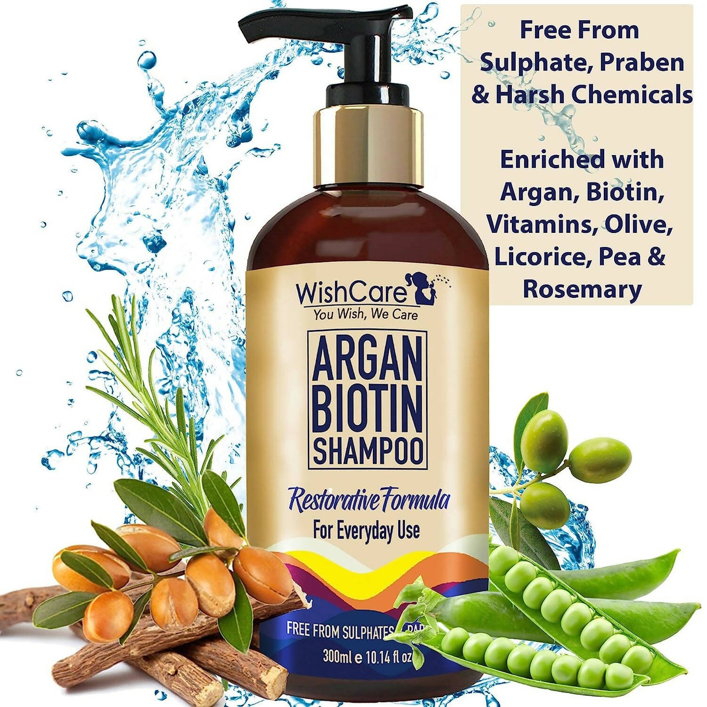 Wishcare Argan Oil Biotin Shampoo - Distacart