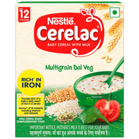 Thumbnail for Nestle Cerelac Baby Cereal with Milk, Multigrain Dal Veg 12 Months