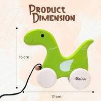 Thumbnail for Matoyi Dinosaur Wooden Pull Toy For Kids - Distacart