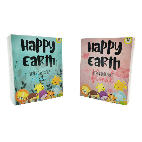 Cuddle Care Happy Earth Vegan Baby Soap for Infants- Pink & Blue - Distacart