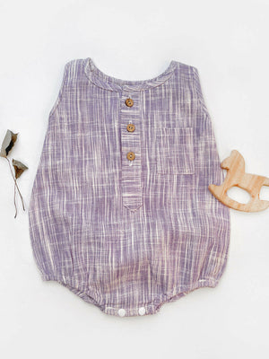 Halemons Comfortable Lavender Pure Cotton Baby Bubble Romper - Distacart