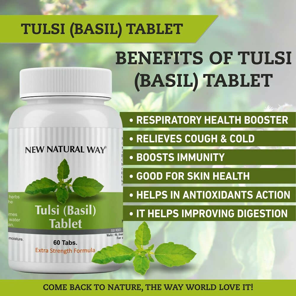 New Natural Way Tulsi (Basil) Tablets - Distacart