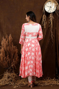 Thumbnail for Women's Hand Block Printed Linen Suit Set - Isya - Distacart