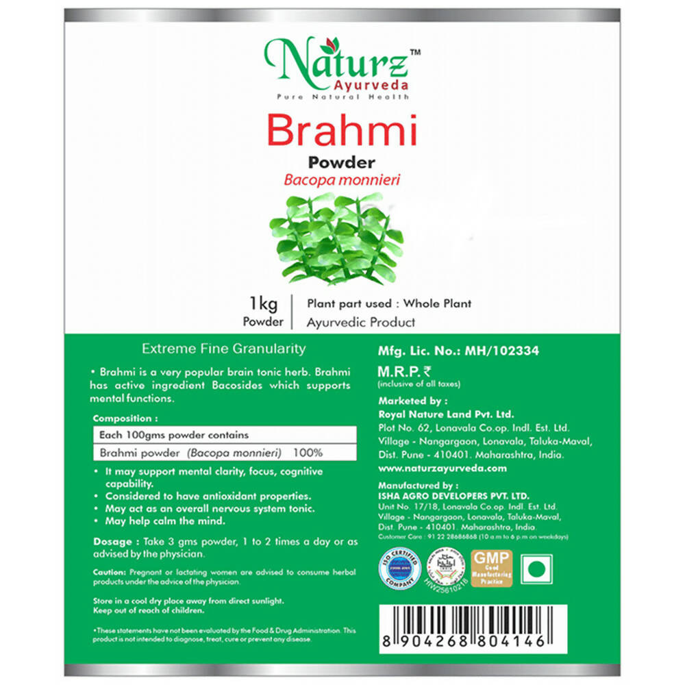 Naturz Ayurveda Brahmi Powder - Distacart