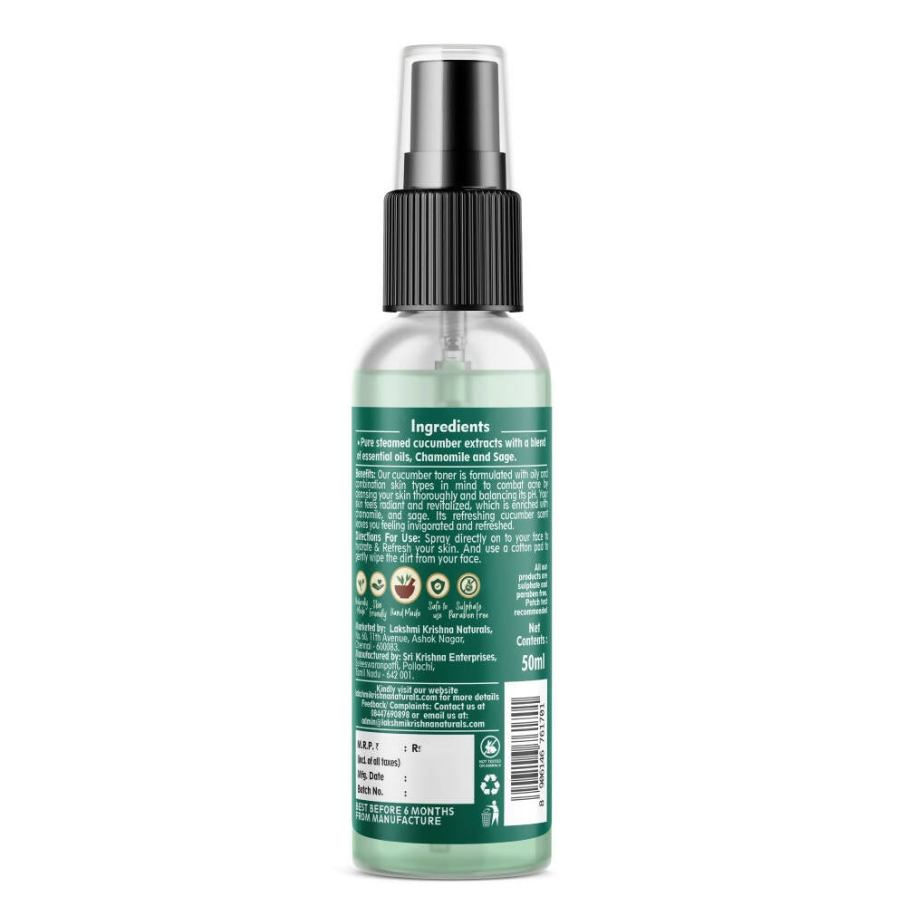 Lakshmi Krishna Naturals Cucumber Toner - Distacart
