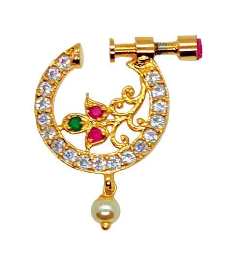 Multicolor Designer Floral Nose Ring