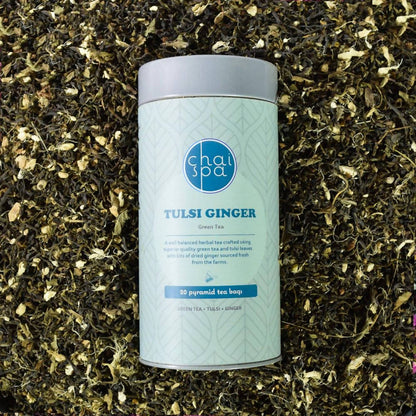 Chai Spa Tulsi Ginger Green Tea - Distacart