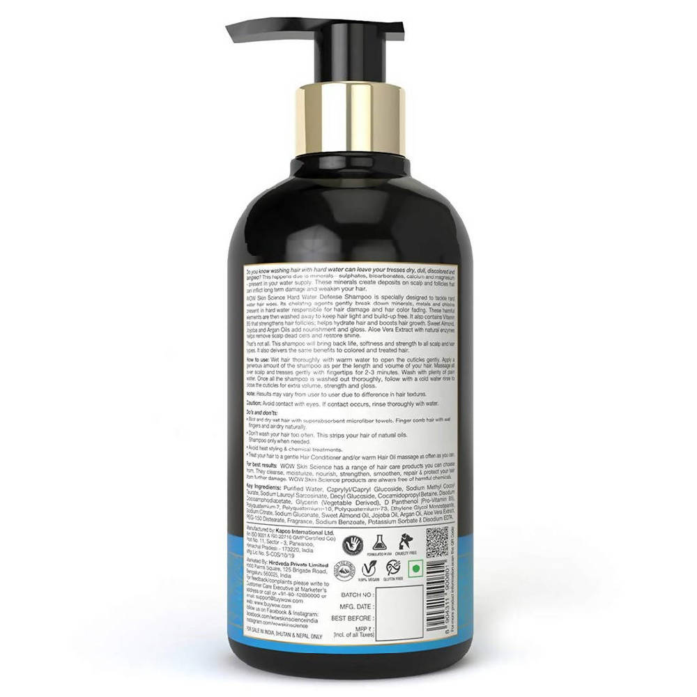 Wow Skin Science Hard Water Defense Shampoo - Distacart