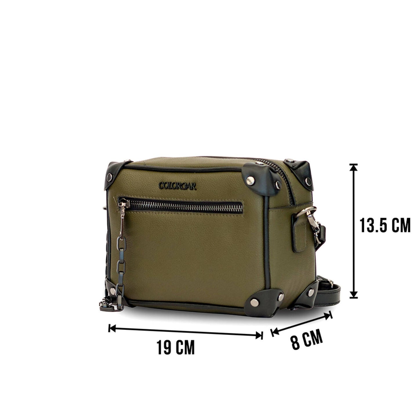 Colorbar Pouch The Classic Crossbody - Olive - Distacart