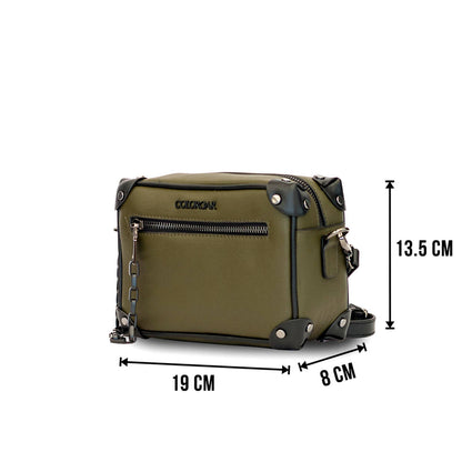 Colorbar Pouch The Classic Crossbody - Olive - Distacart