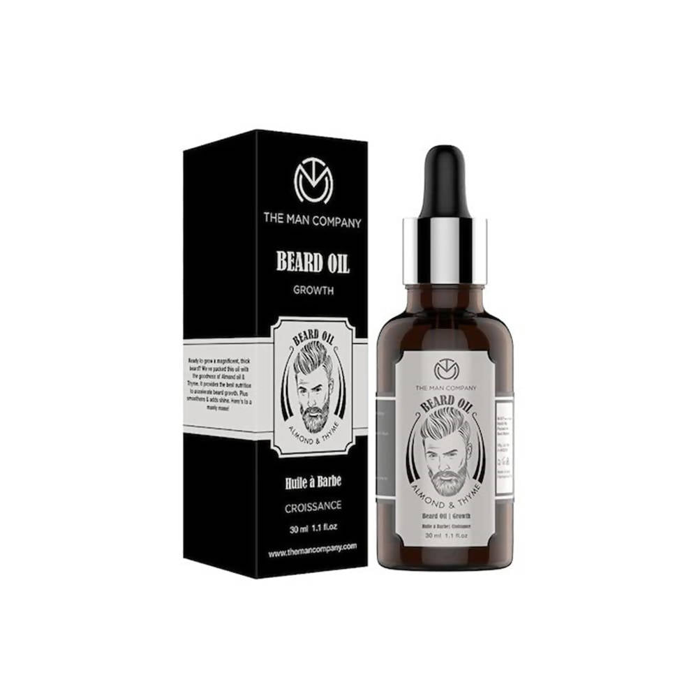 The Man Company Beard Growth Oil With Almond & Thyme - Distacart