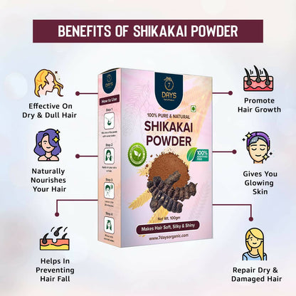 7 Days 100% Pure & Natural Shikakai Powder - Distacart