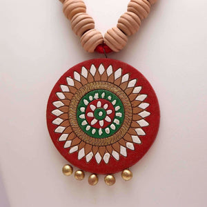 Terracotta Jewelry Ethnic Chandra Haar Necklace Set