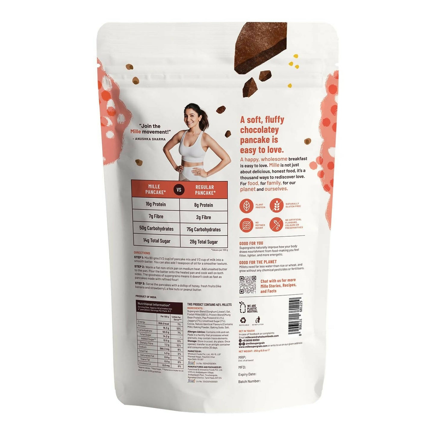 Mille Chocolate Millet Pancake - Distacart