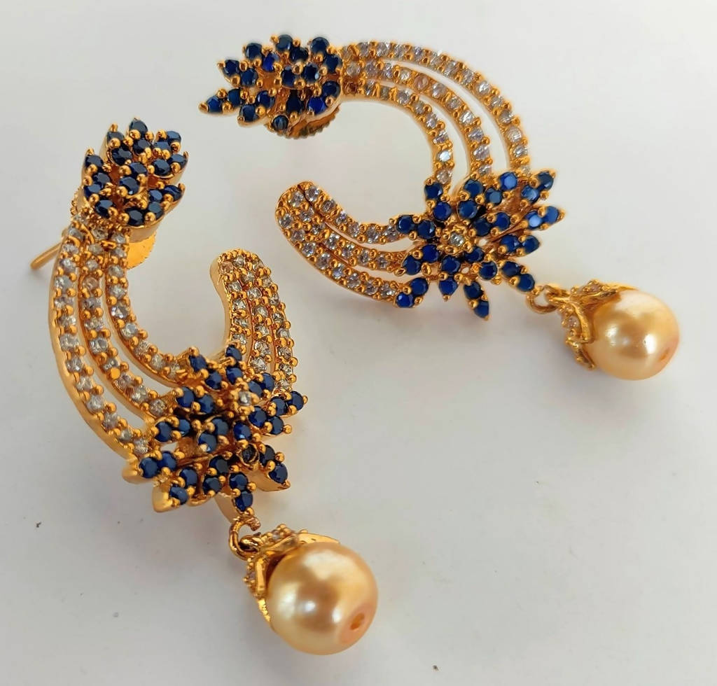 Blue AD Fashion Earrings - Distacart