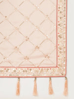 Thumbnail for House of Panchhi Women Peach Pure Georgette Embroidered Lehenga & Blouse, Dupatta - Distacart