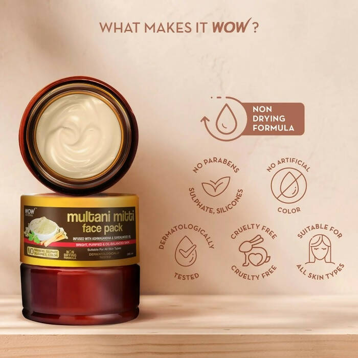 Wow Skin Science Multani Mitti Face Pack - Distacart