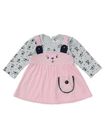 Thumbnail for NammaBaby Baby Girl's A-Line Mini Frock Dress - Pink Grey - Distacart