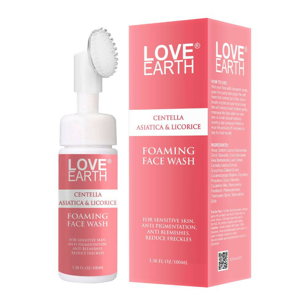 Love Earth Centella Asiatica & Licorice Foaming Face Wash - Distacart