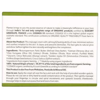 Plantas Shine & Glow Skin Brightening Organic Face Massage Cream - Distacart