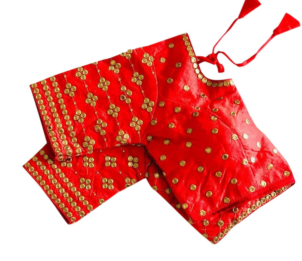 Vamika Red Banglori Silk Embroidery Blouse - Distacart