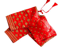 Thumbnail for Vamika Red Banglori Silk Embroidery Blouse - Distacart