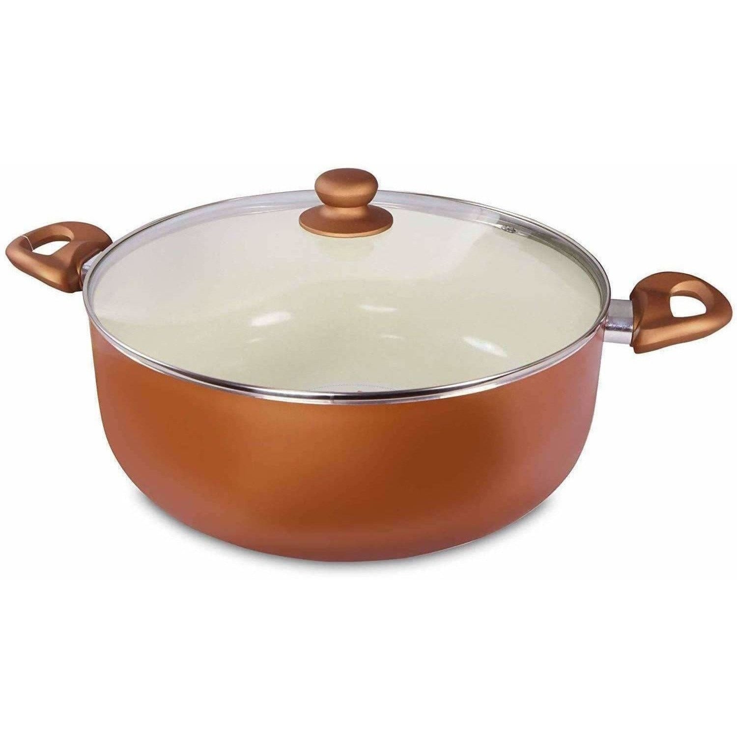 Ceramic Coated Nonstick Aluminium Biriyani Pot (6 Litre,28 cm) - Distacart