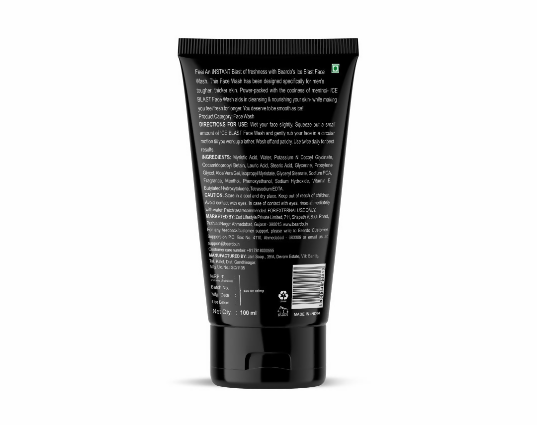 Beardo Ice Blast Face Wash - Distacart