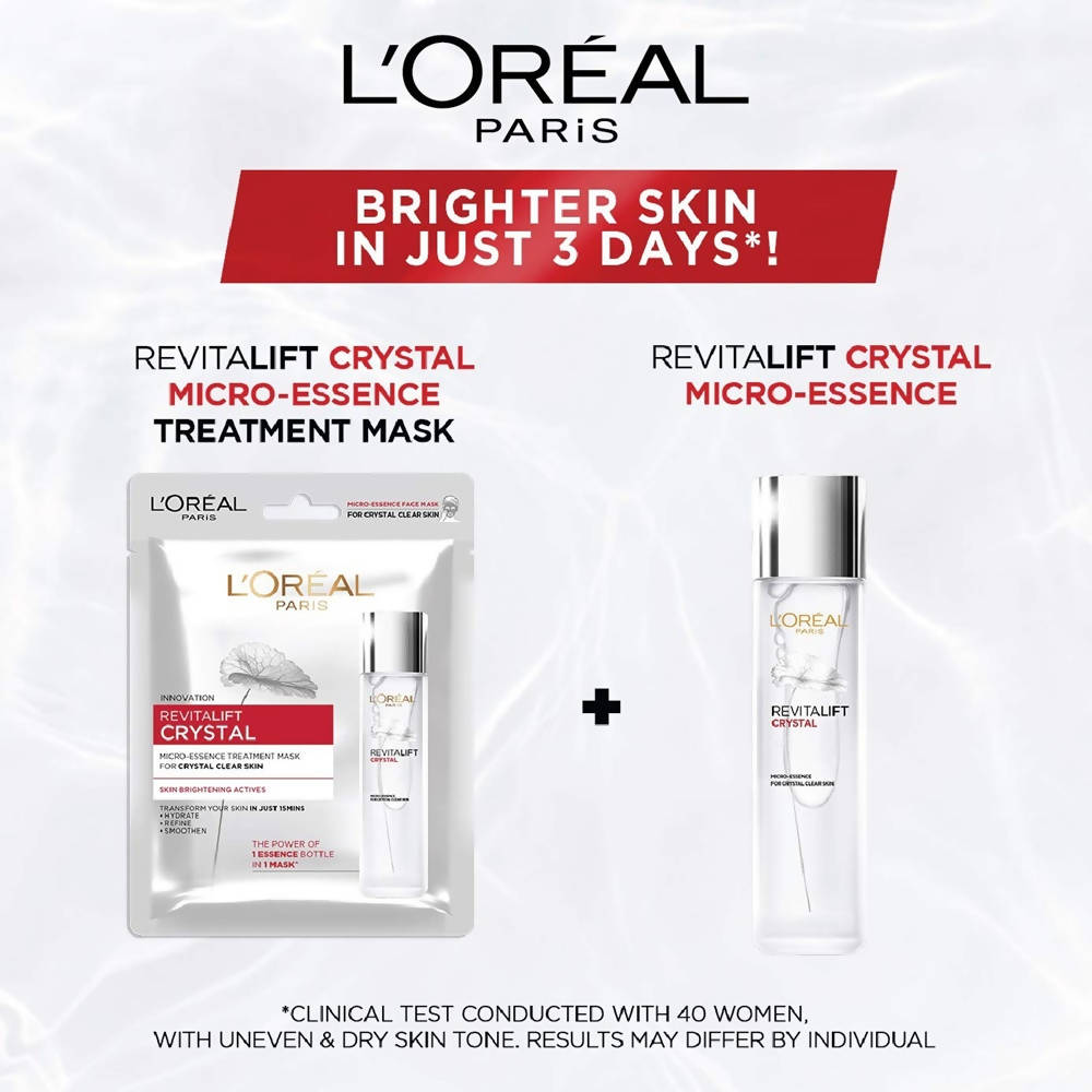 L'Oreal Paris Revitalift Crystal Micro-Essence And Crystal Sheet Mask