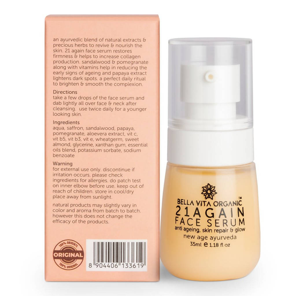 Bella Vita Organic 21 Again Face Serum - Distacart