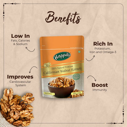 Happilo 100% Natural Californian Walnut Kernels - Distacart