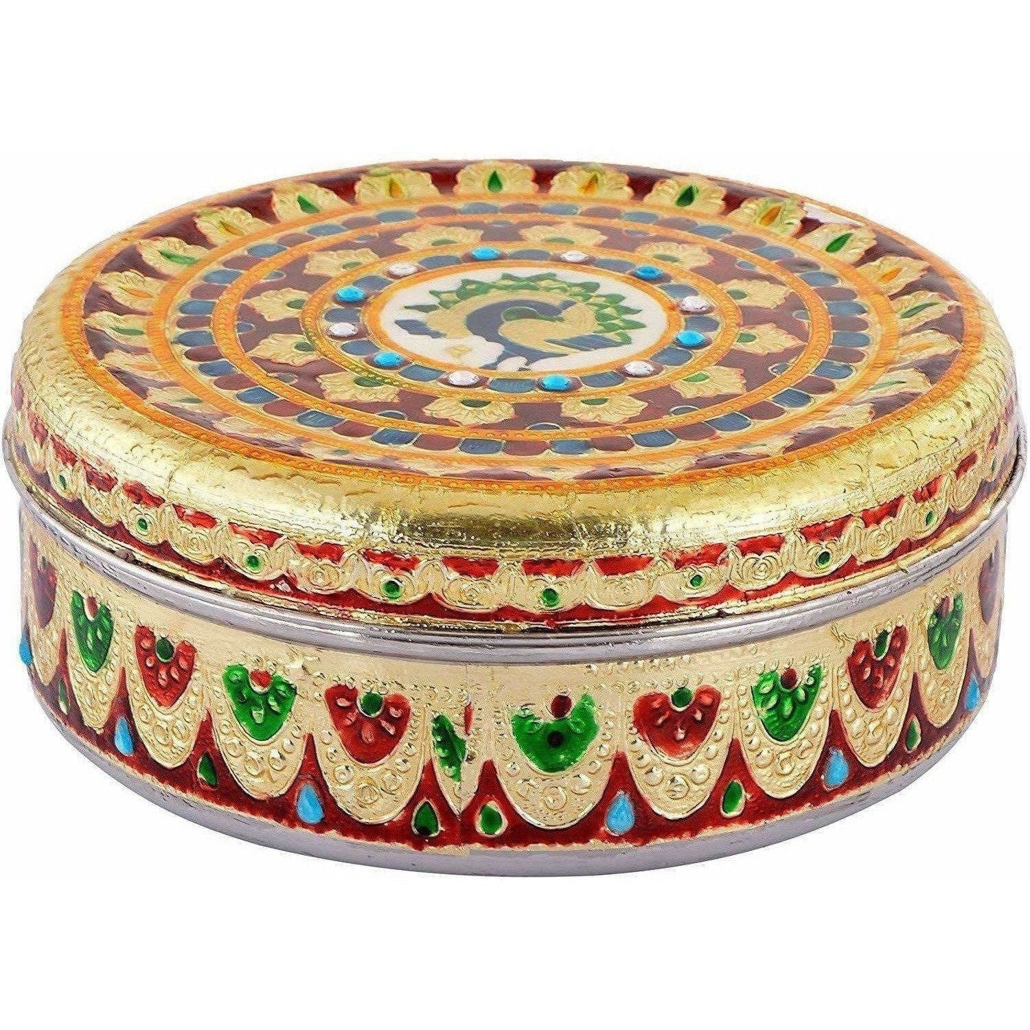 Handicraft Stainless Steel Multipurpose Storage Container , Steel Dry Fruit Box