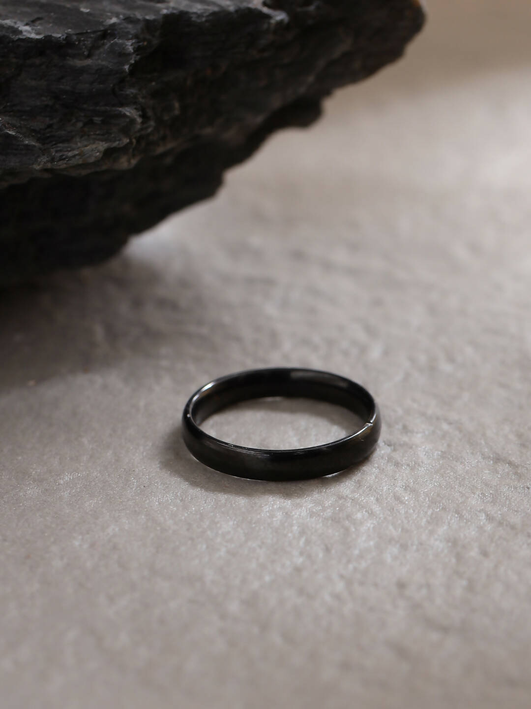 NVR Men's Black Stainless Steel Finger Ring - Distacart